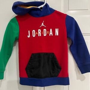 Jordan Red and Blue Colorblock Sweatshirt